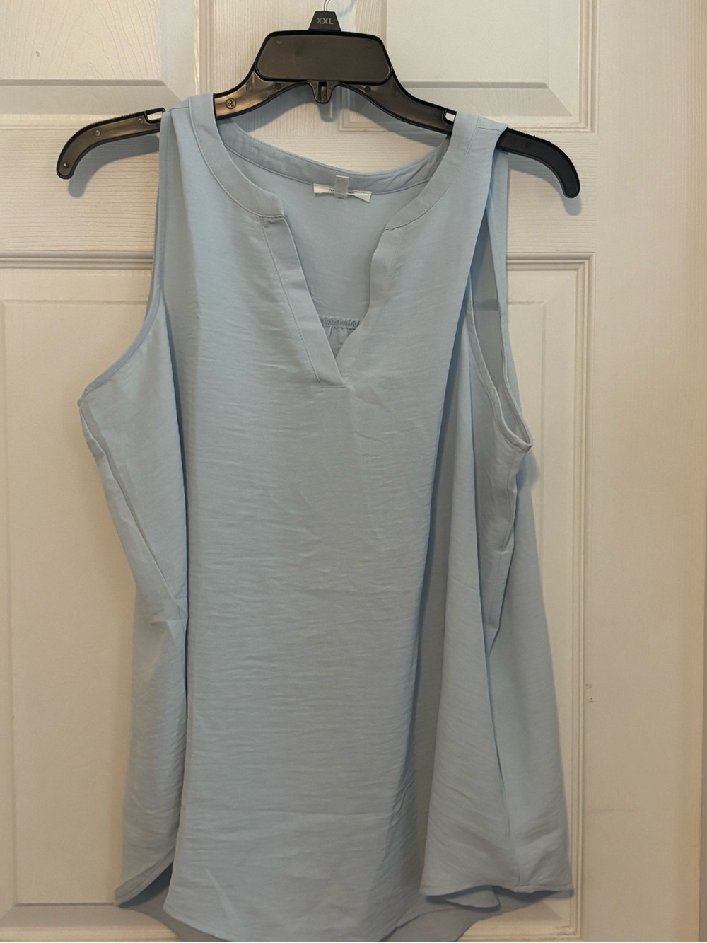 Maurices Light Blue Sleeveless V-Neck Blouse
